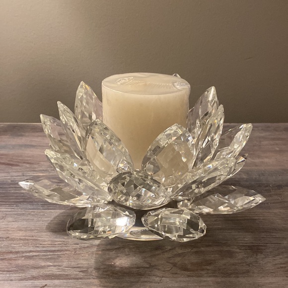 Godinger Accents Vintage Hand Made Crystal Lotus Candle Holder Poshmark